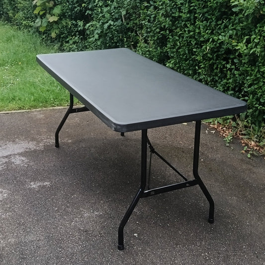 Table pliante rectangulaire grise 239 x 74 x 74 cm